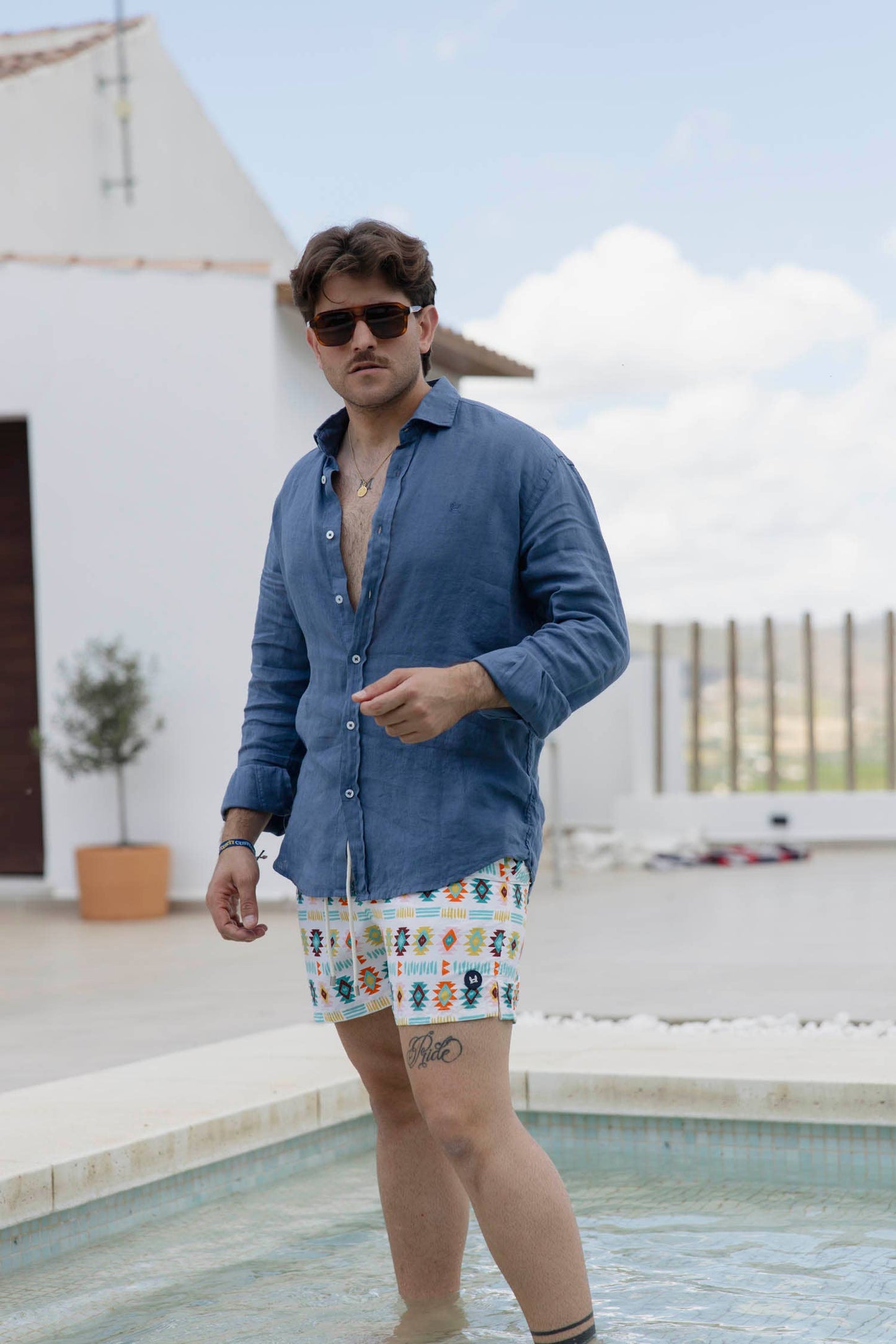 Blue Linen Shirt | Lanzarote