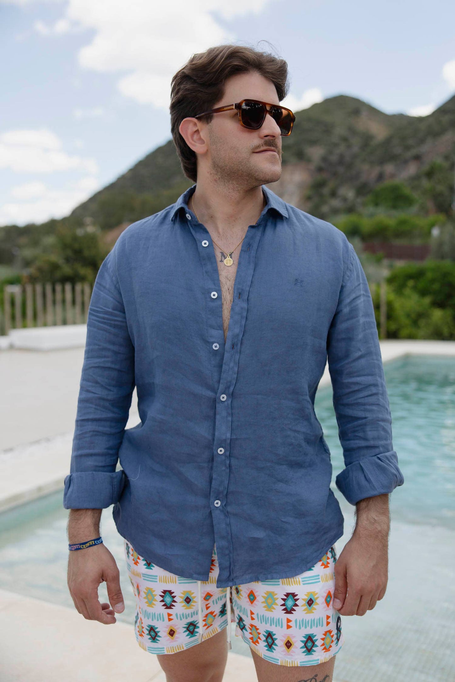Blue Linen Shirt | Lanzarote