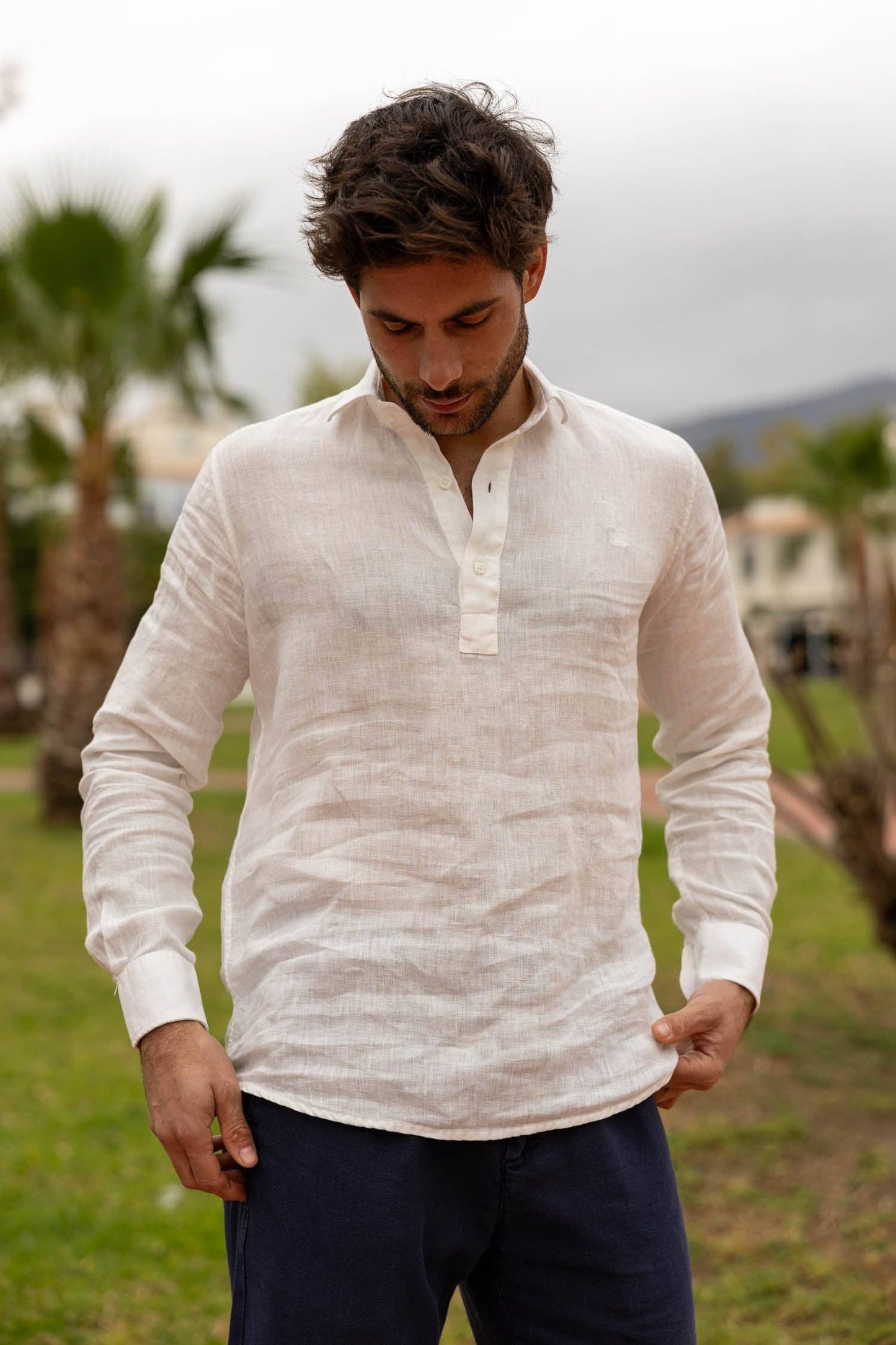 White Linen T-shirt