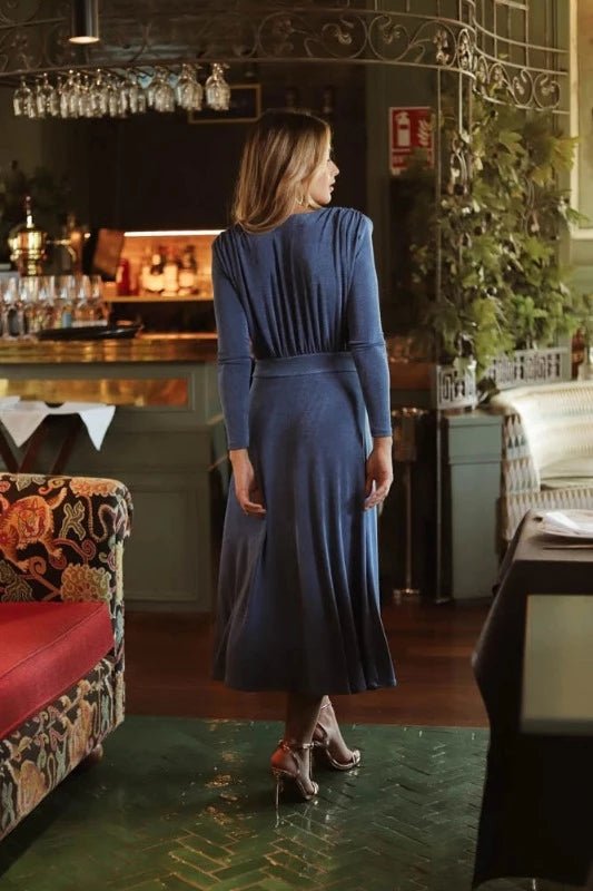 Blue Tania Dress - La Femme Chic BoutiqueBlue Tania Dress