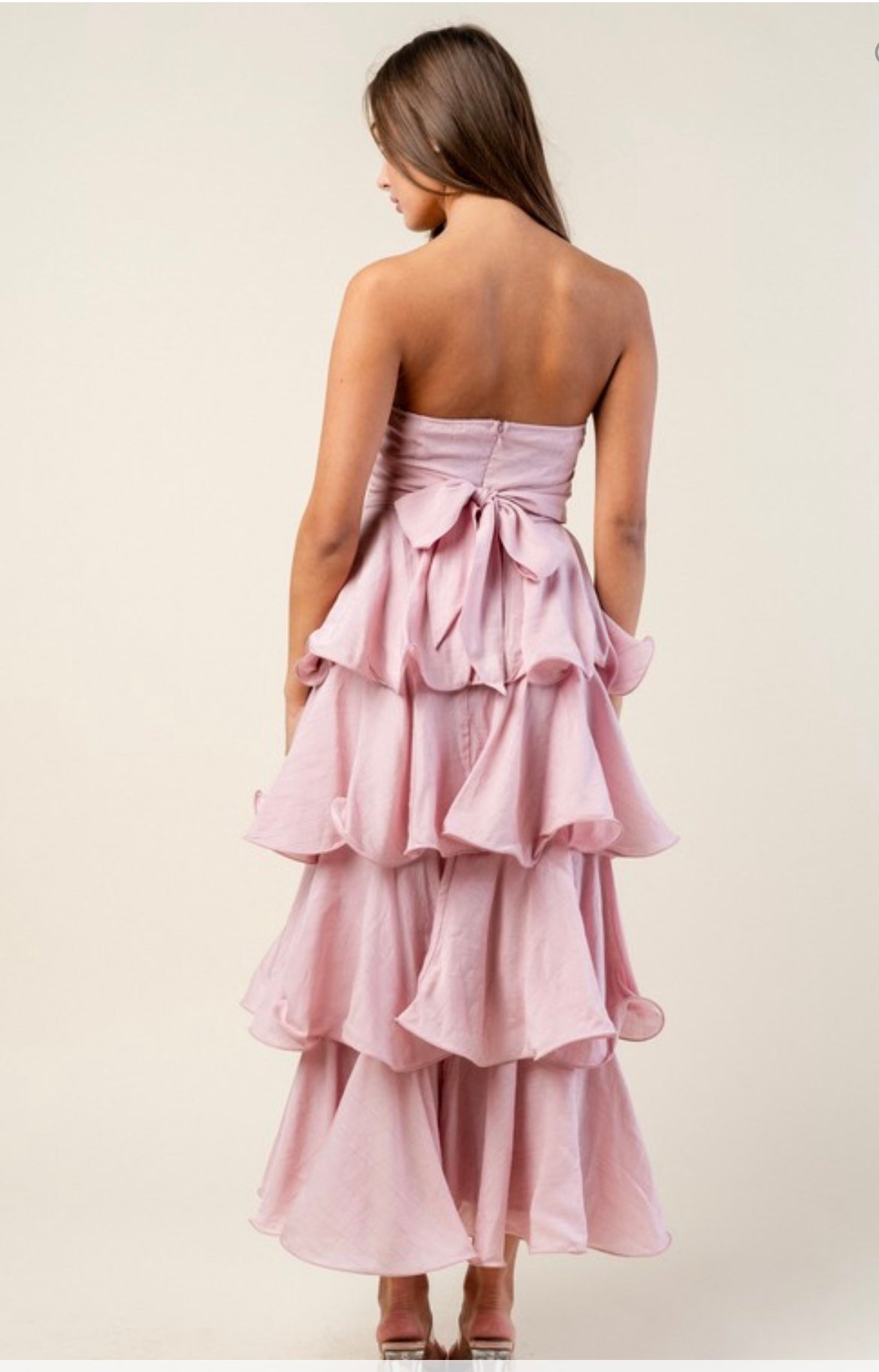 Poly Crepon Ruffle Tiered
