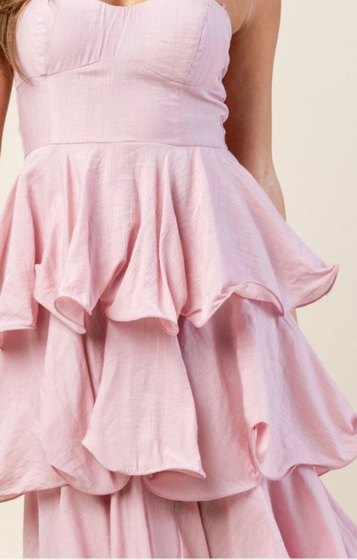 Poly Crepon Ruffle Tiered