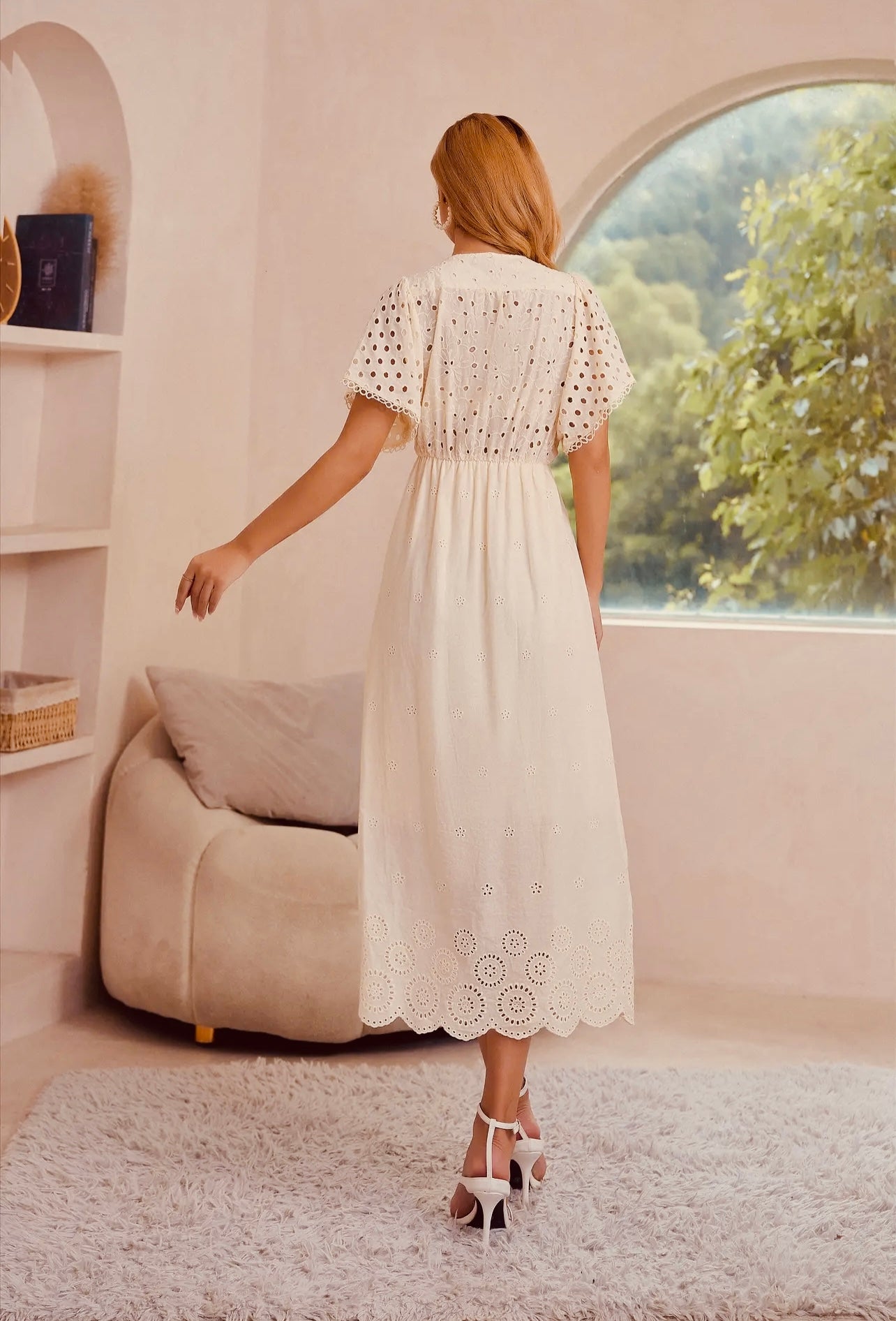 Boho Lace Maxi Hollow out Long Dress