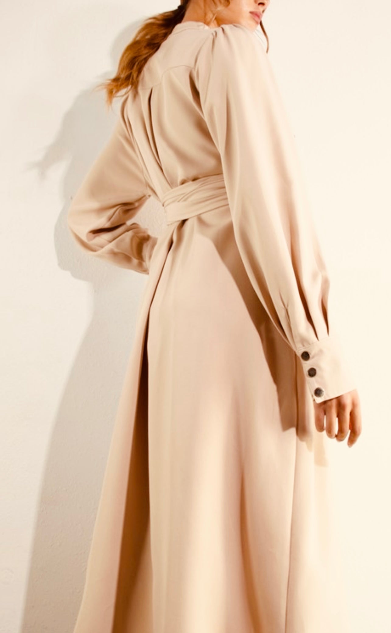 Snap button Long Jacket Dress