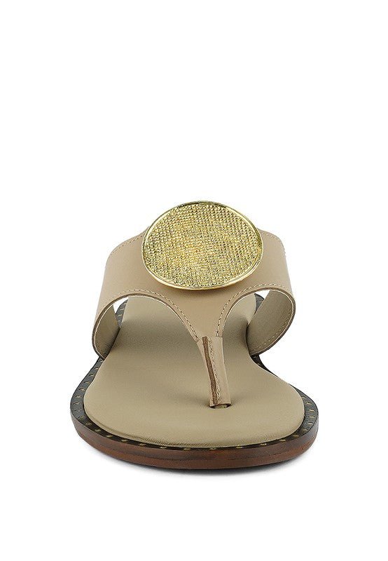 Kathleen Embellished Slip-On Thong Sandals