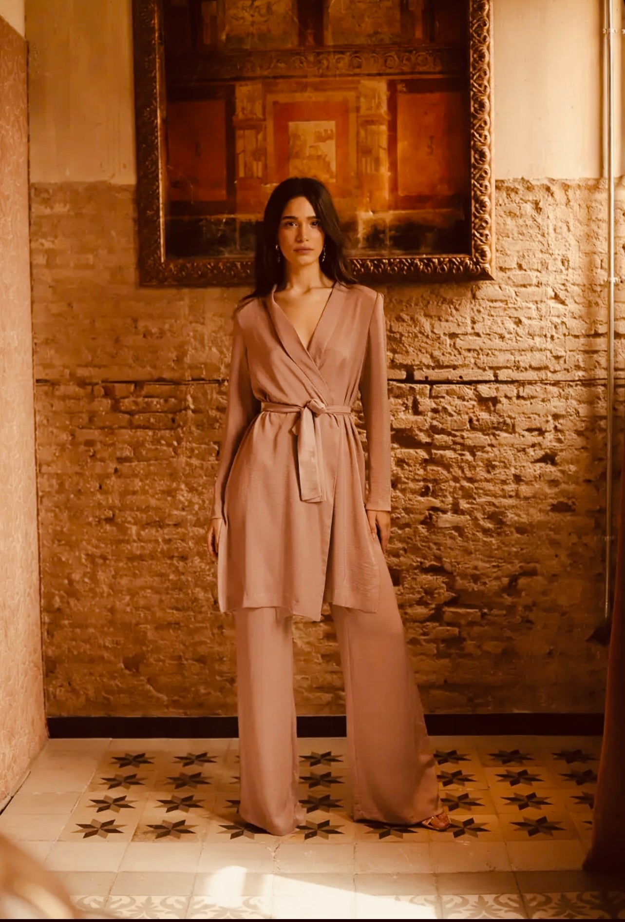 Long Blouse Jacket With Pants