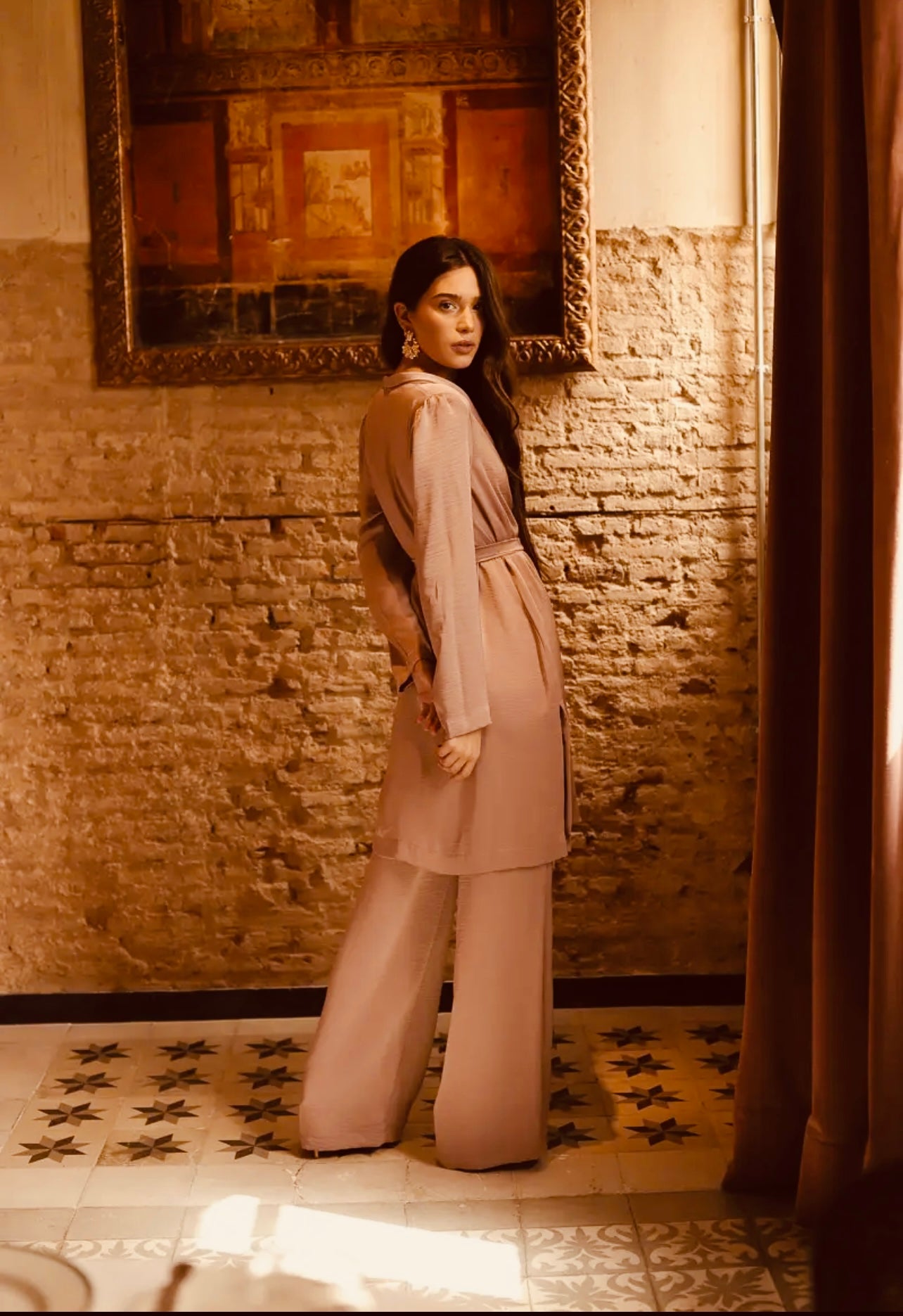 Long Blouse Jacket With Pants