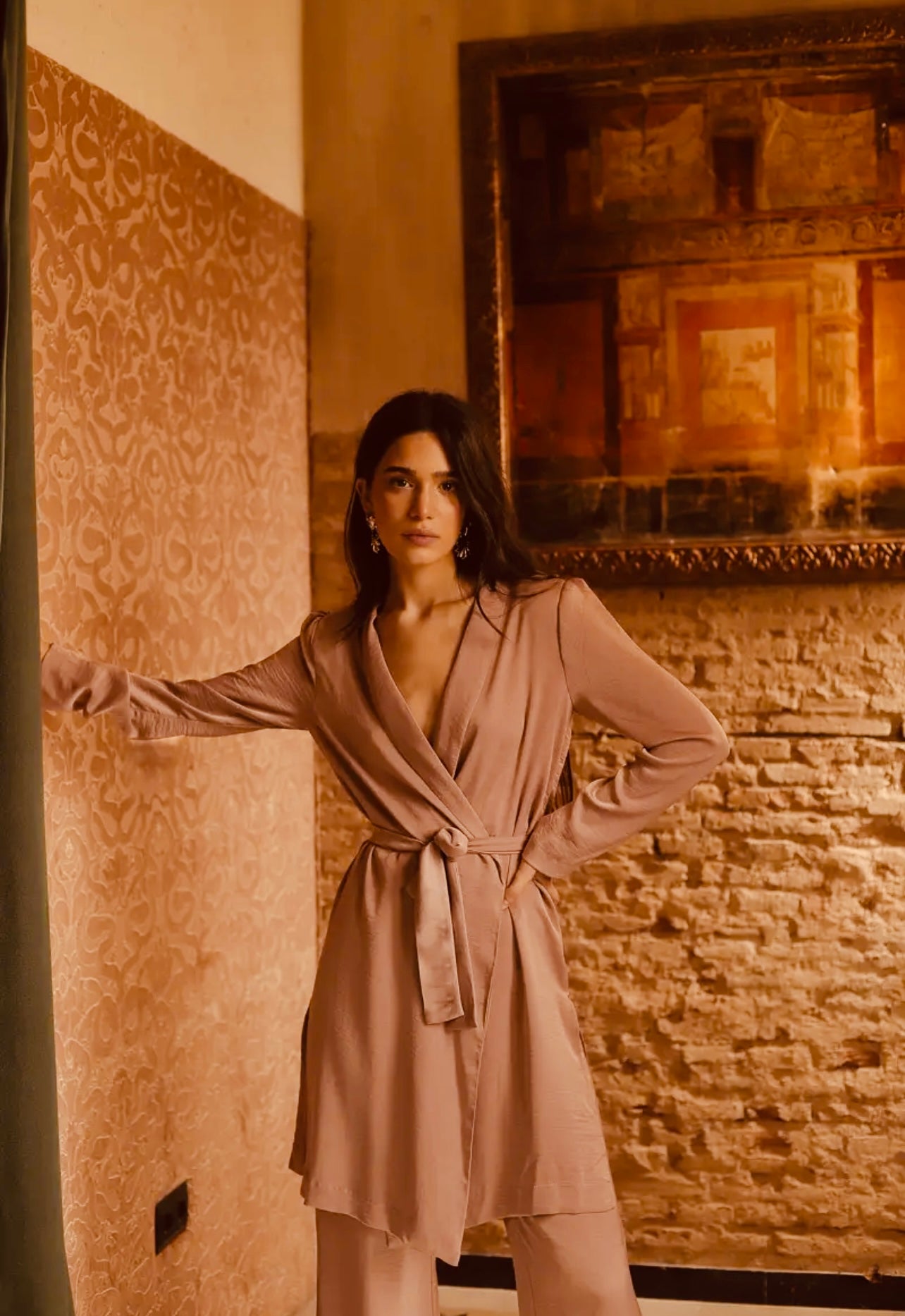 Long Blouse Jacket With Pants