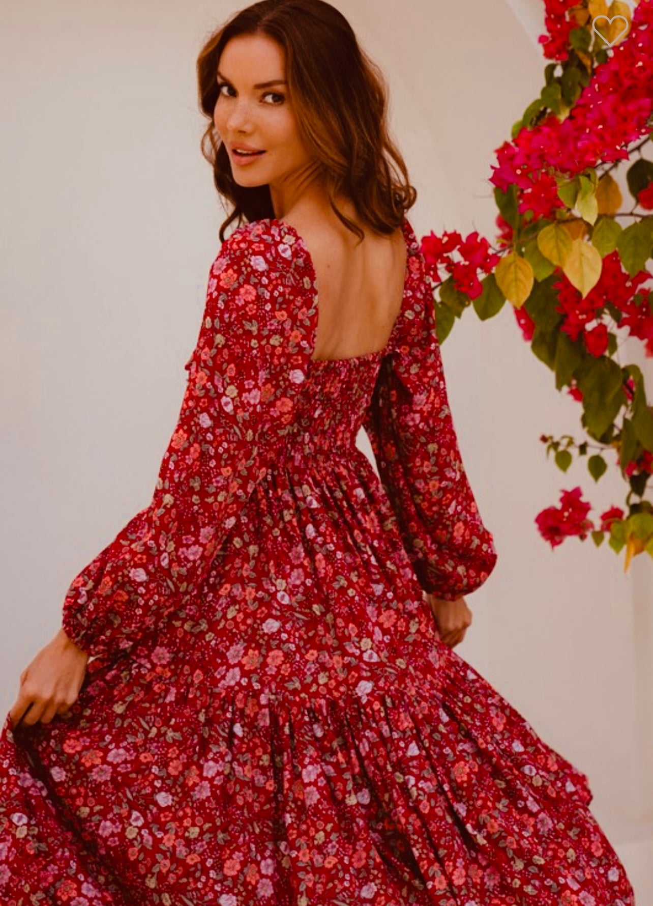 Verona Long Sleeve BottomDown Midi Dress