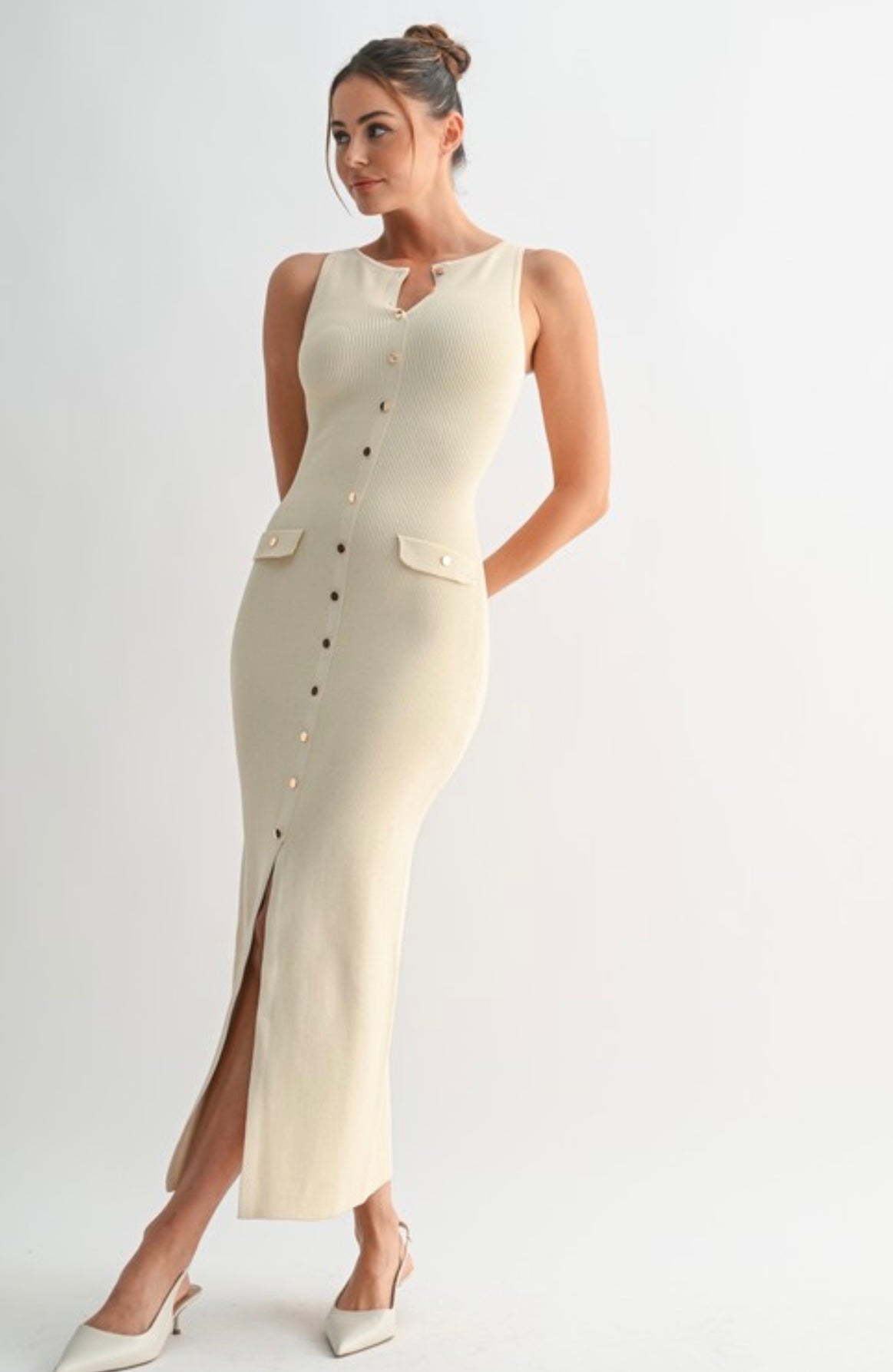 Button Theory Knit Midi