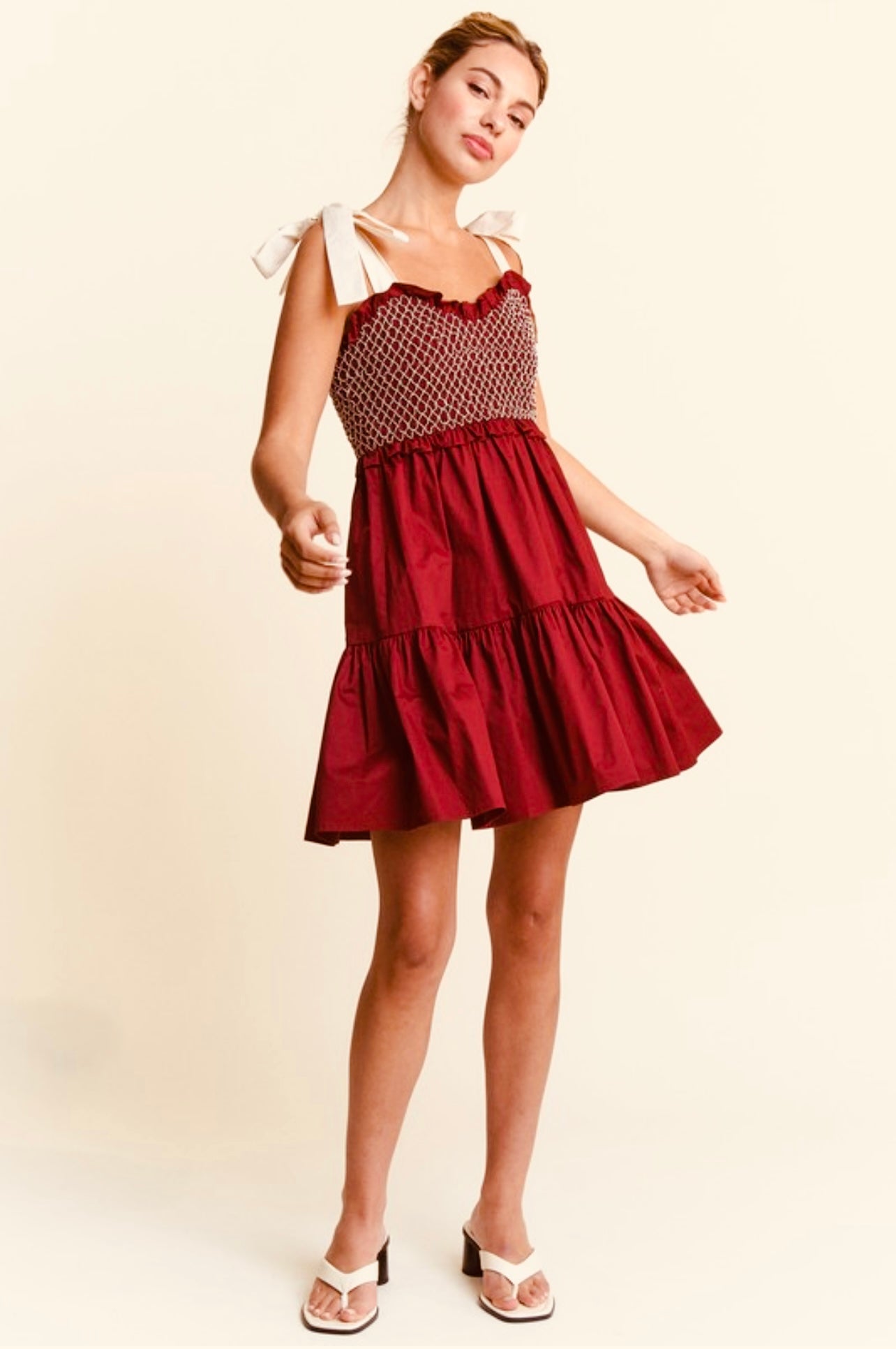 Smoked Detail Mini Dress