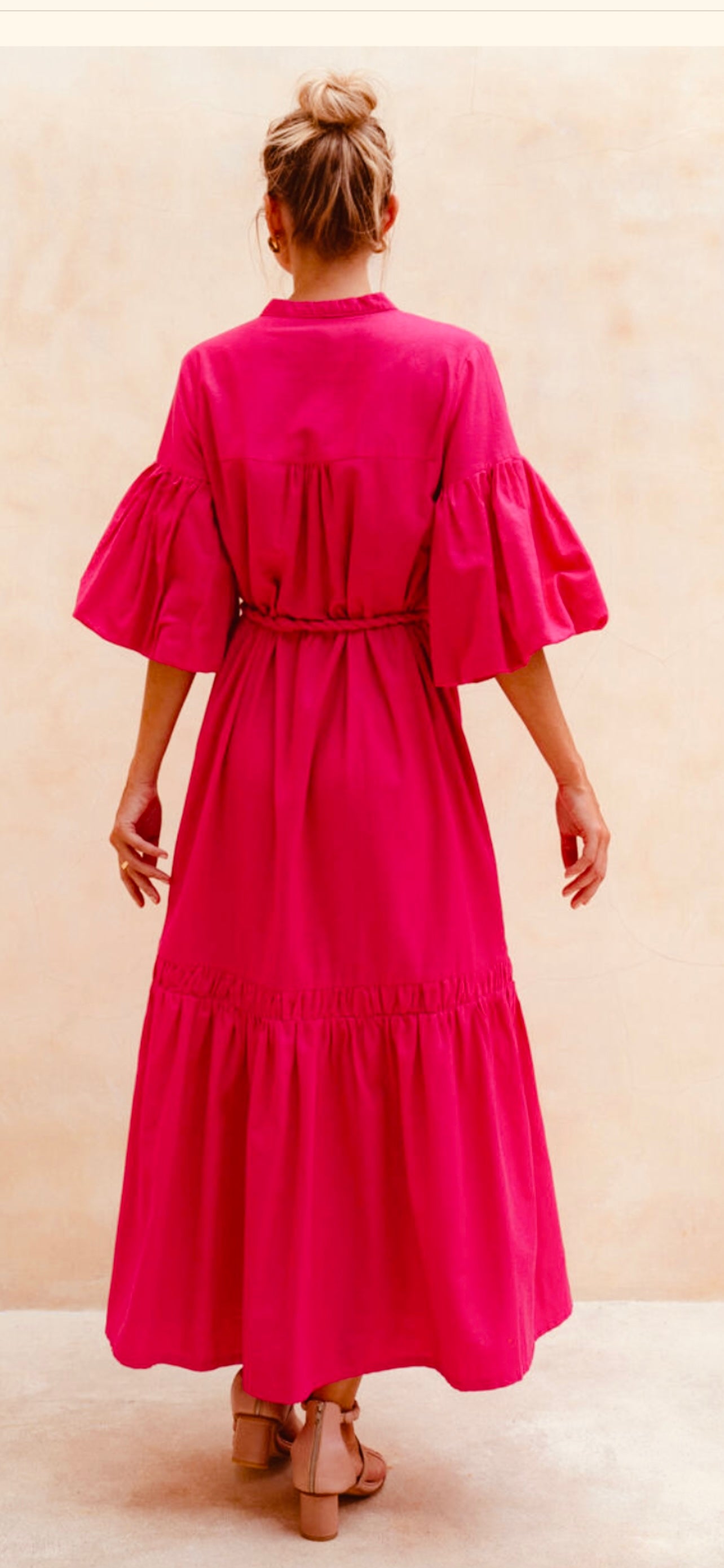 Oleana Puff Sleeve Maxi Dress