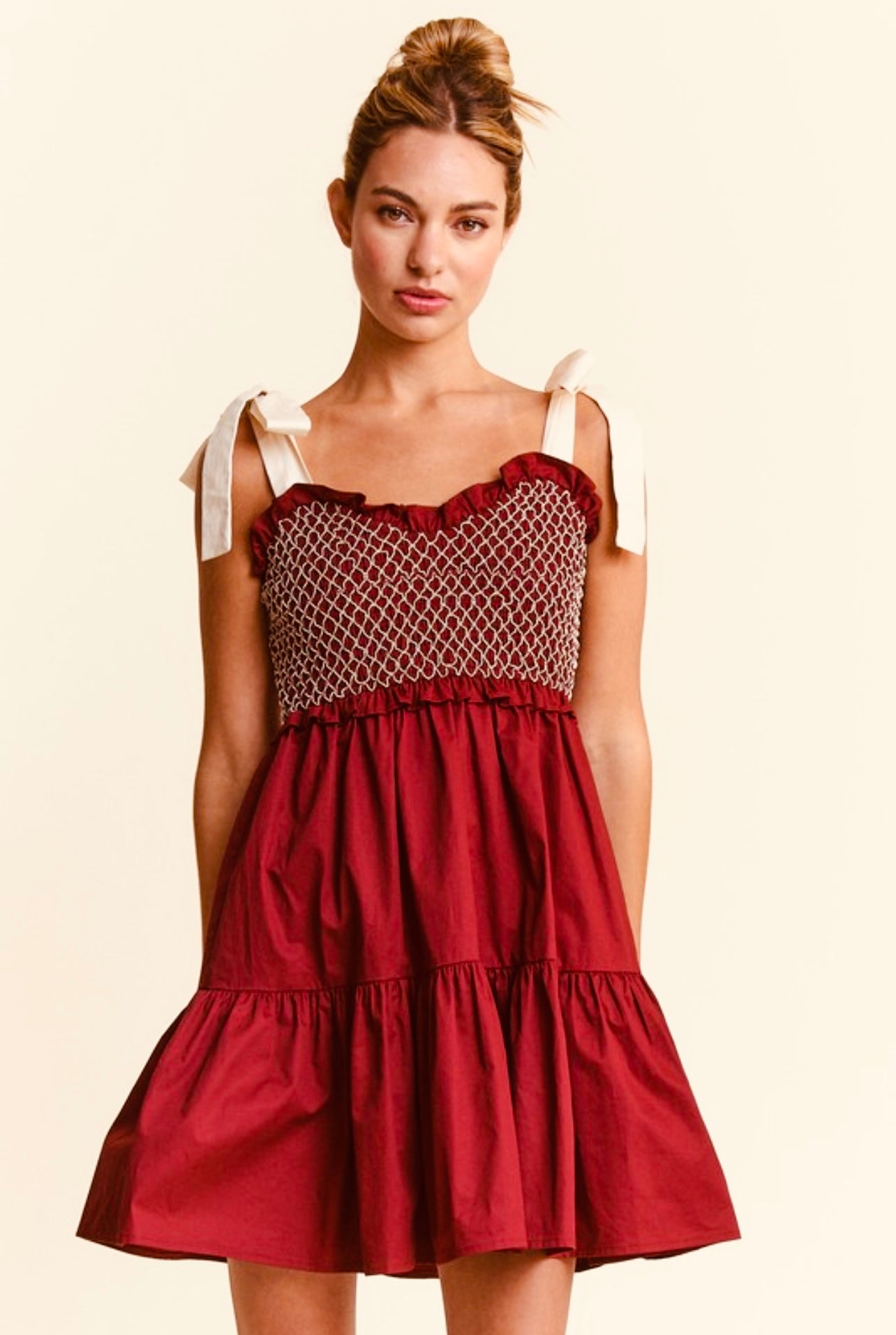 Smoked Detail Mini Dress