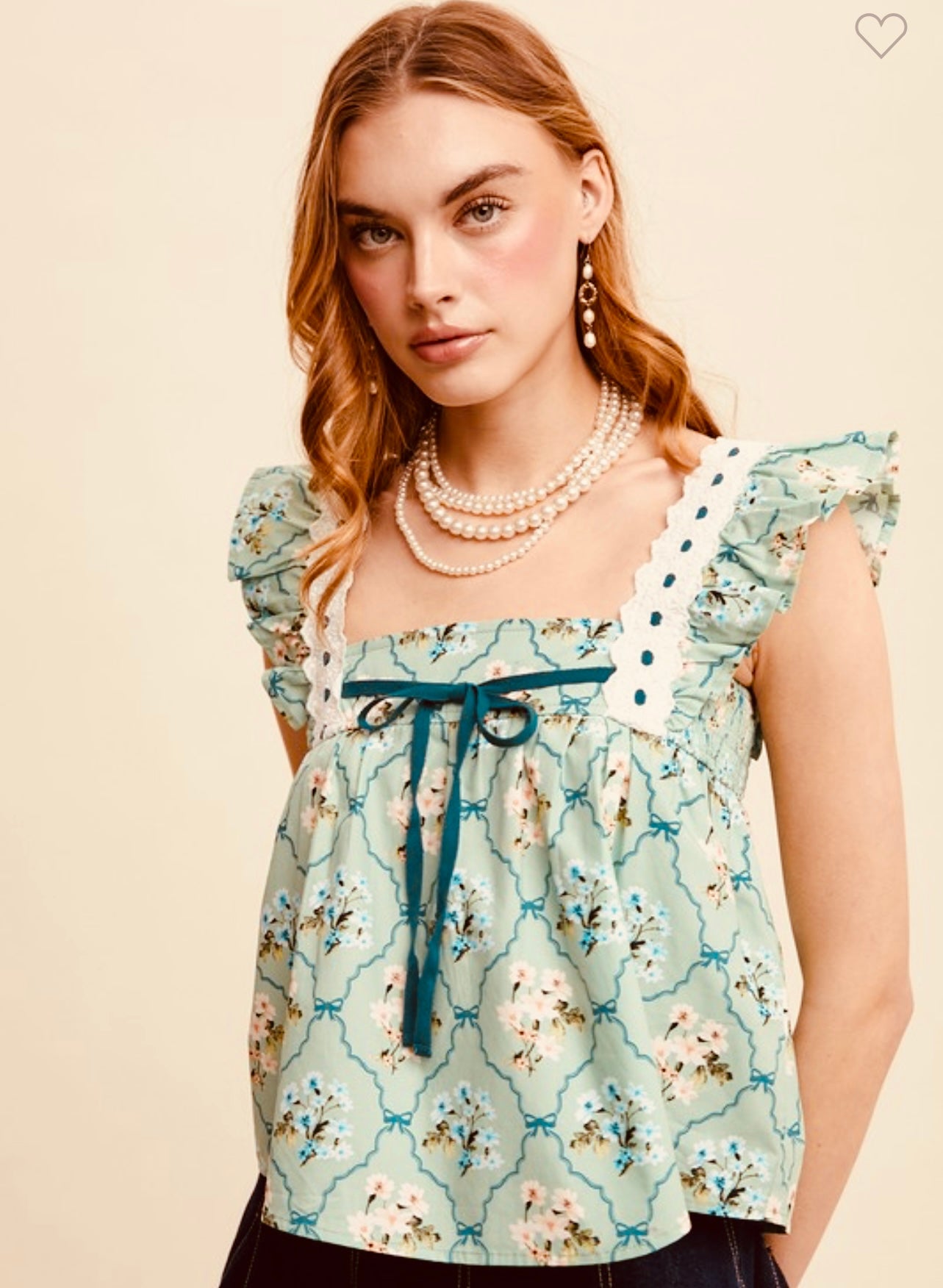 Floral Smocked Babydoll Top