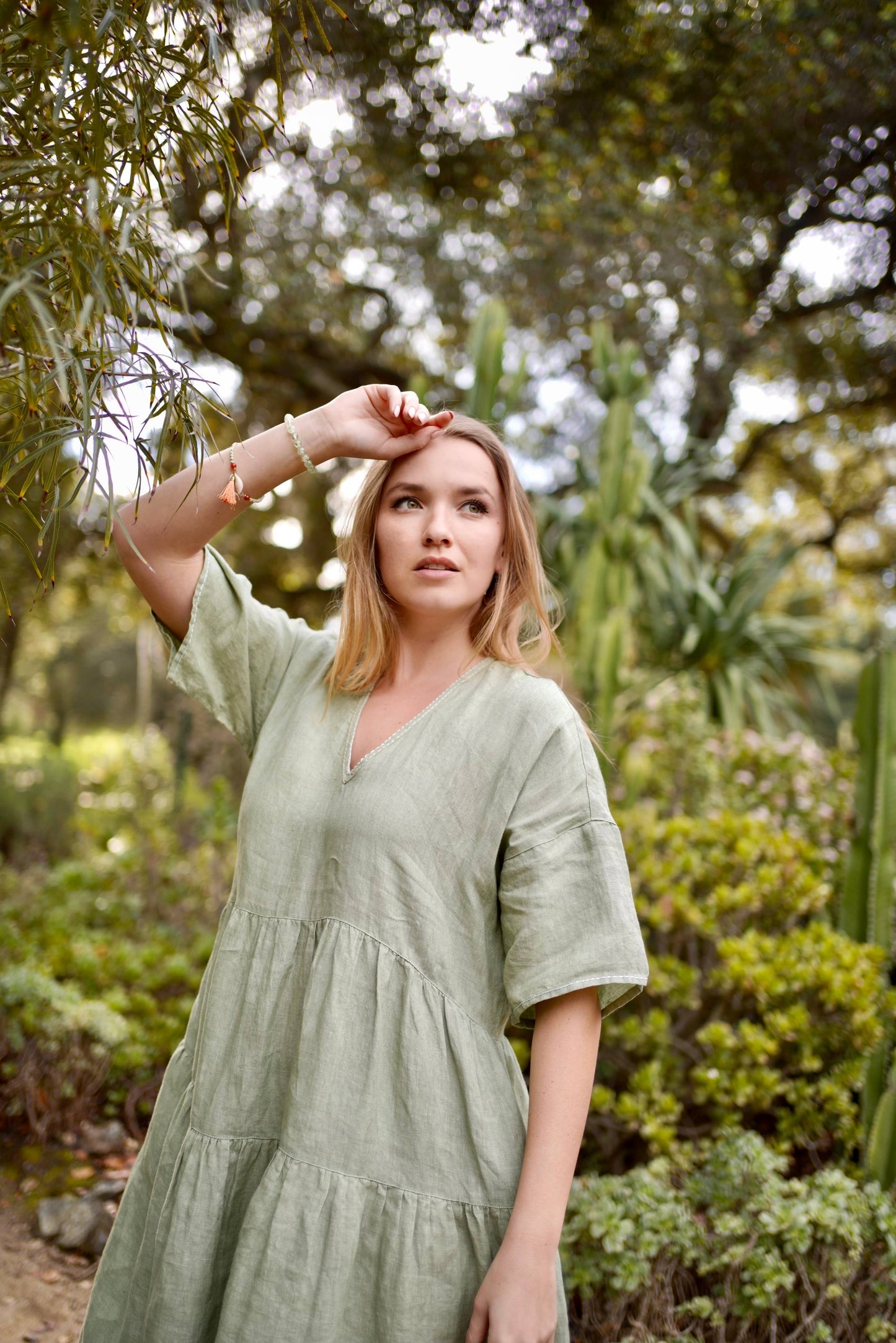 Sydney Linen Dress Sage