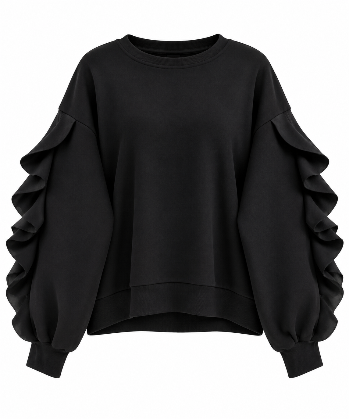 Gracia Ruffle Sleeve Sweatshirt -Plus Size