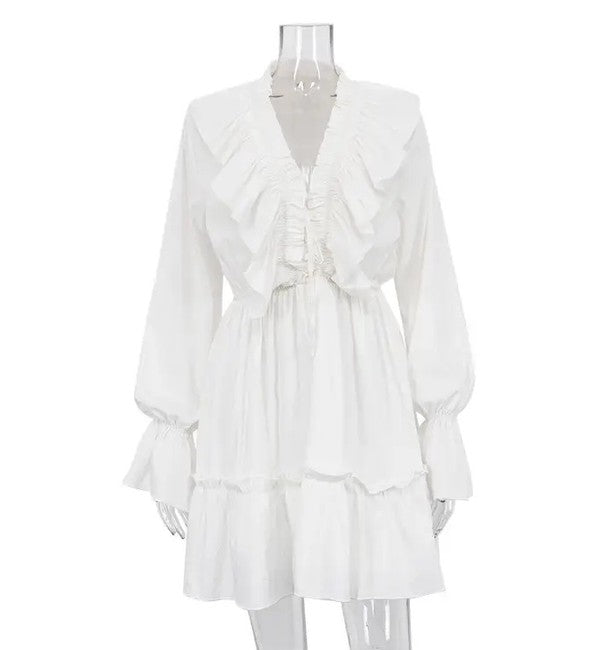 Long sleeve ruffle dress