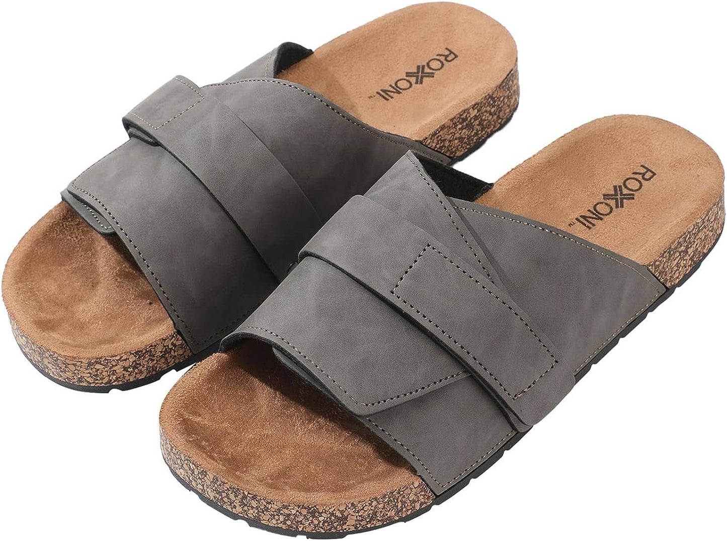 Stylish Flat Sandals for Men - Adjustable Strap, Suede Cover