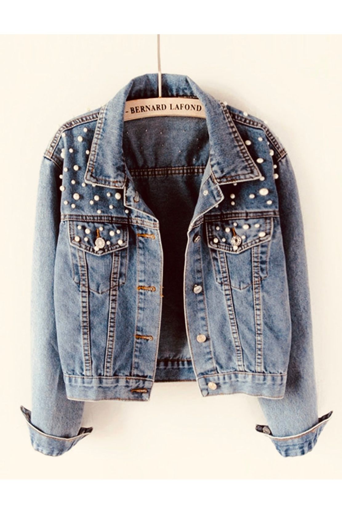 Long Sleeves Split-Joint Lapel Denim Jackets