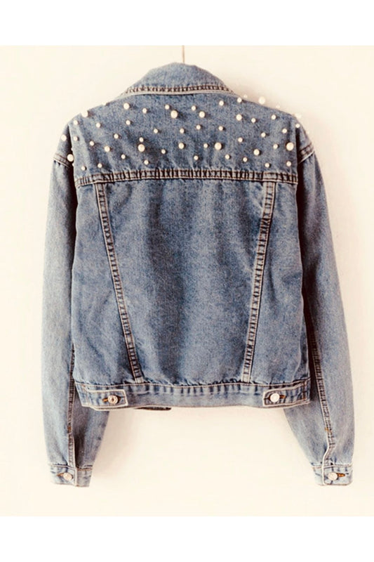 Long Sleeves Split-Joint Lapel Denim Jackets