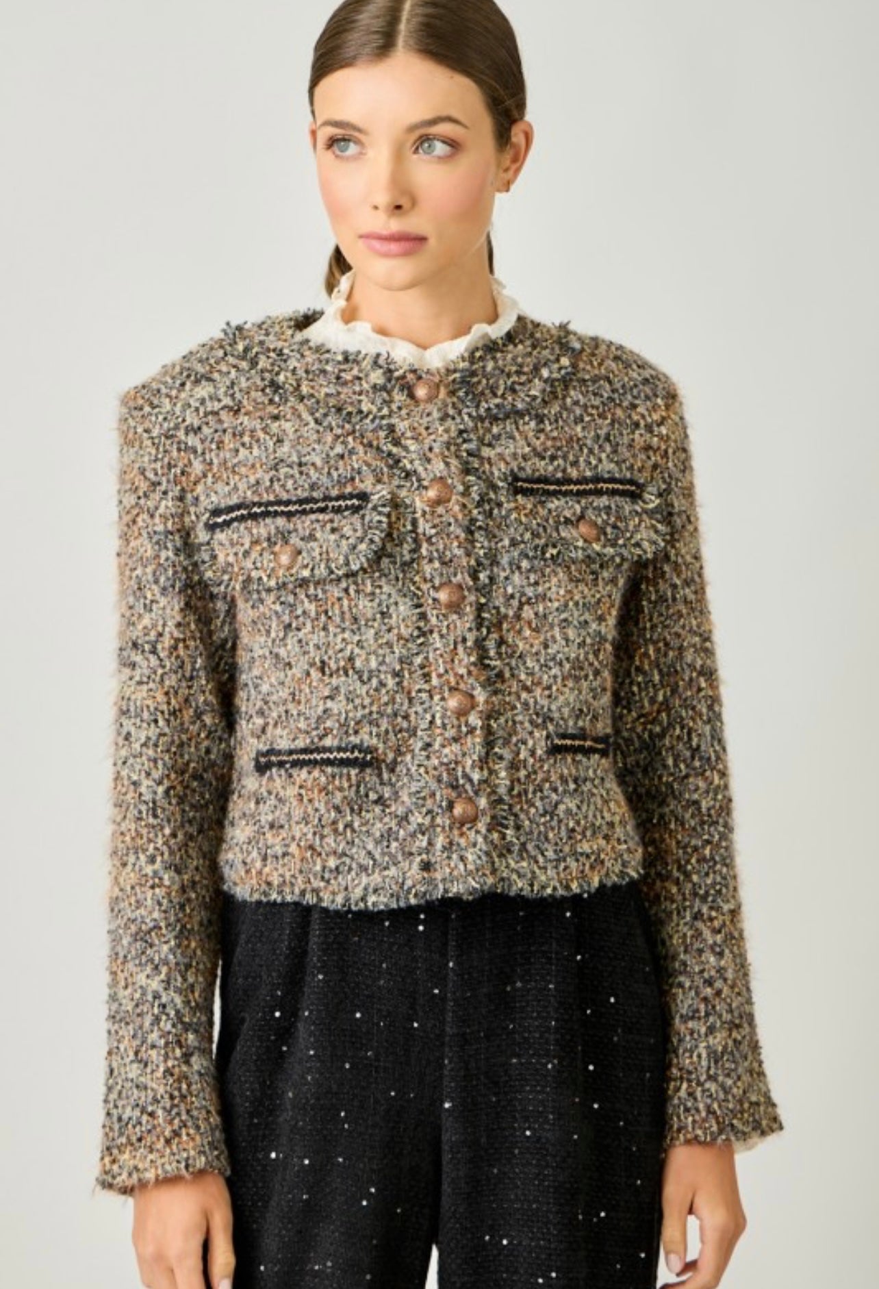 Fringe Tweed Jacket