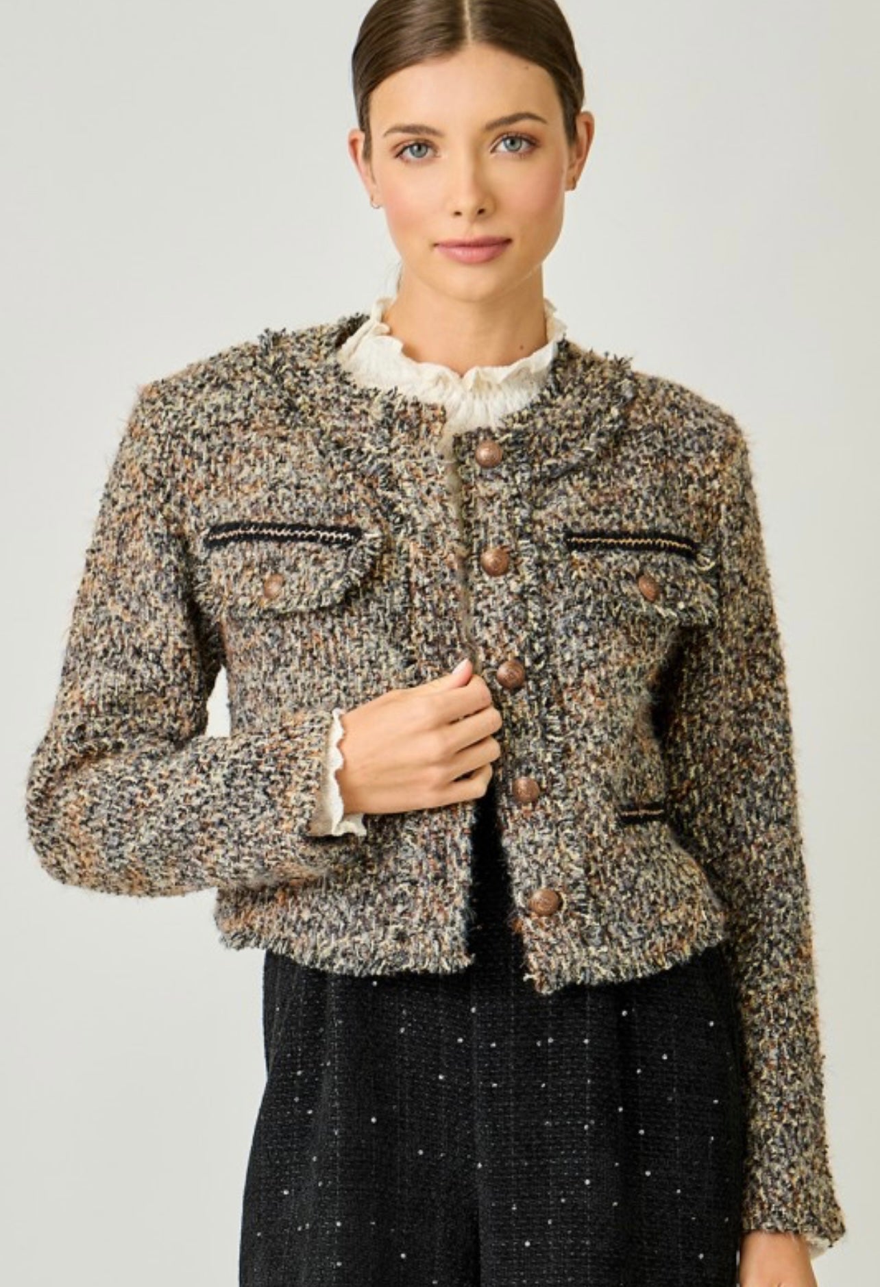 Fringe Tweed Jacket