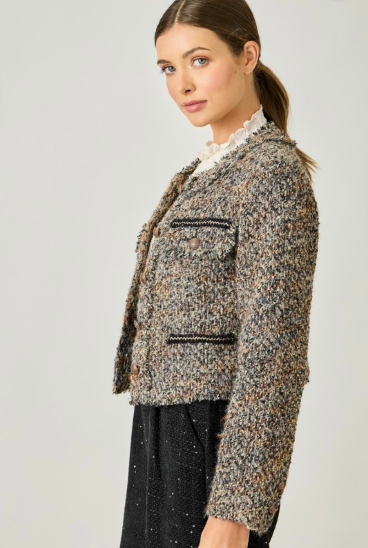 Fringe Tweed Jacket