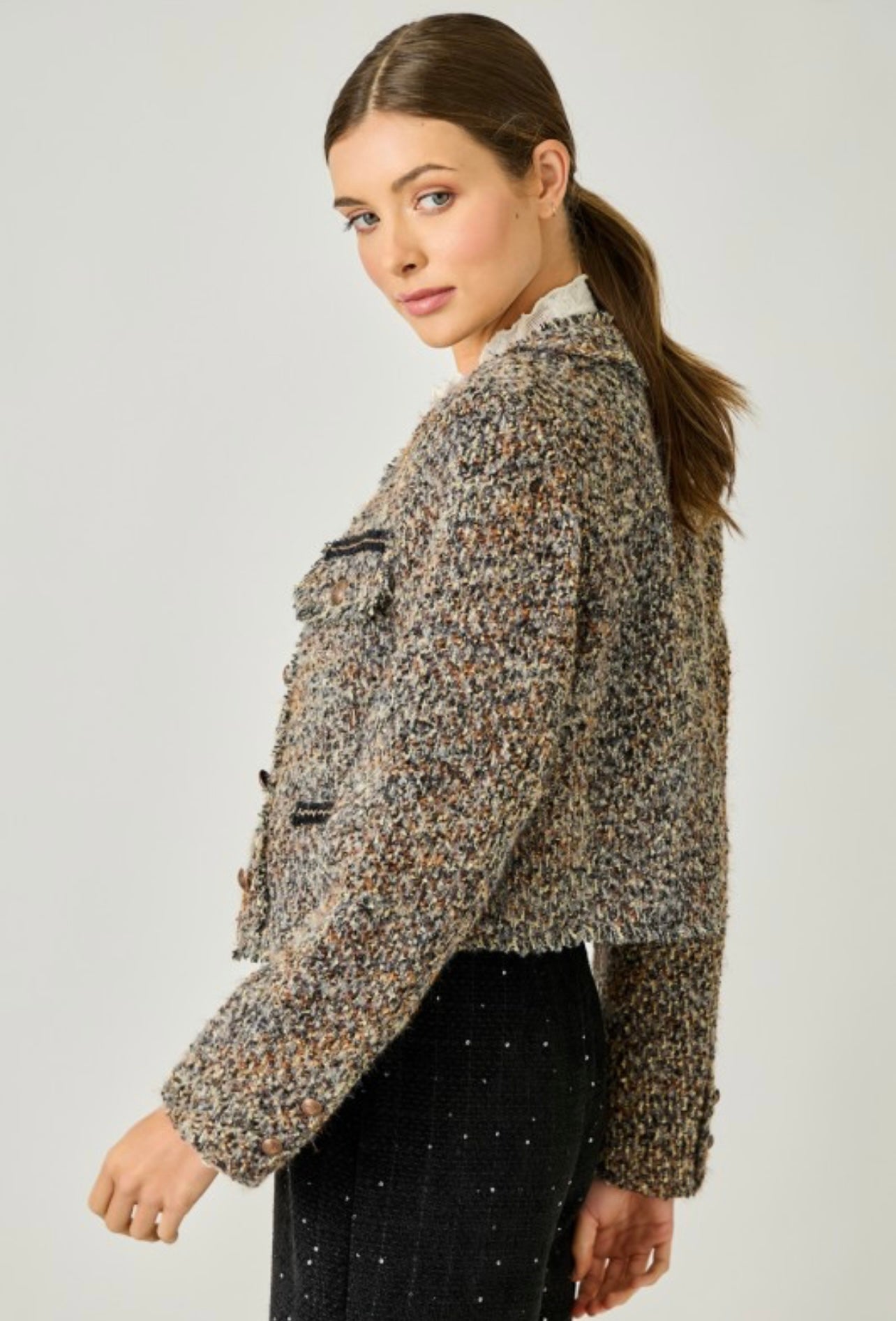 Fringe Tweed Jacket