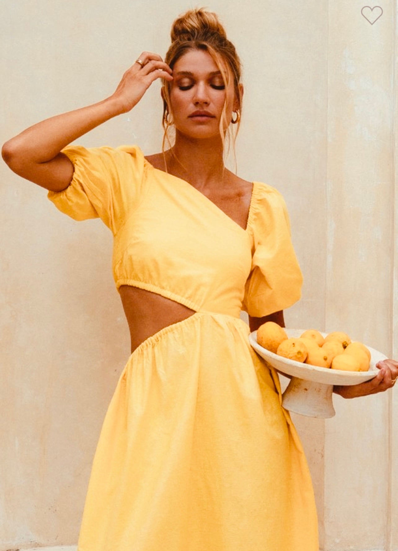 Sundaze Cutout Linen Midi Dress