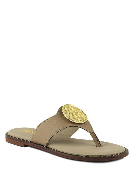 Kathleen Embellished Slip-On Thong  Sandals
