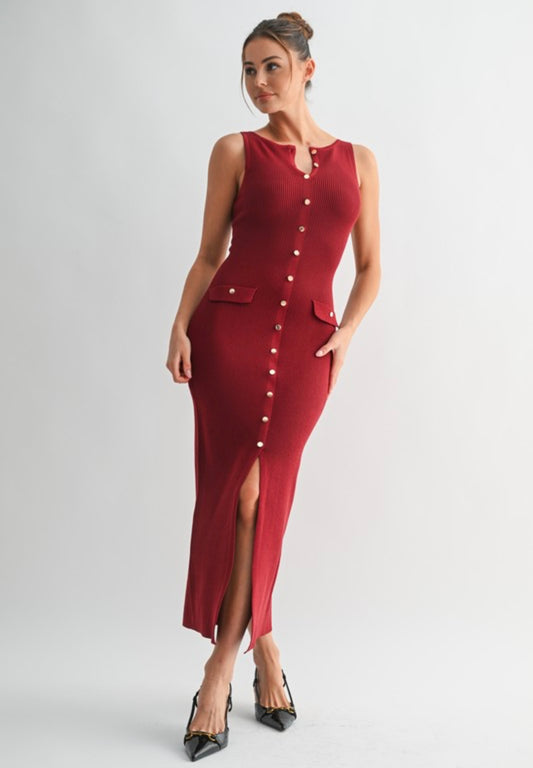 Button Theory Knit Midi