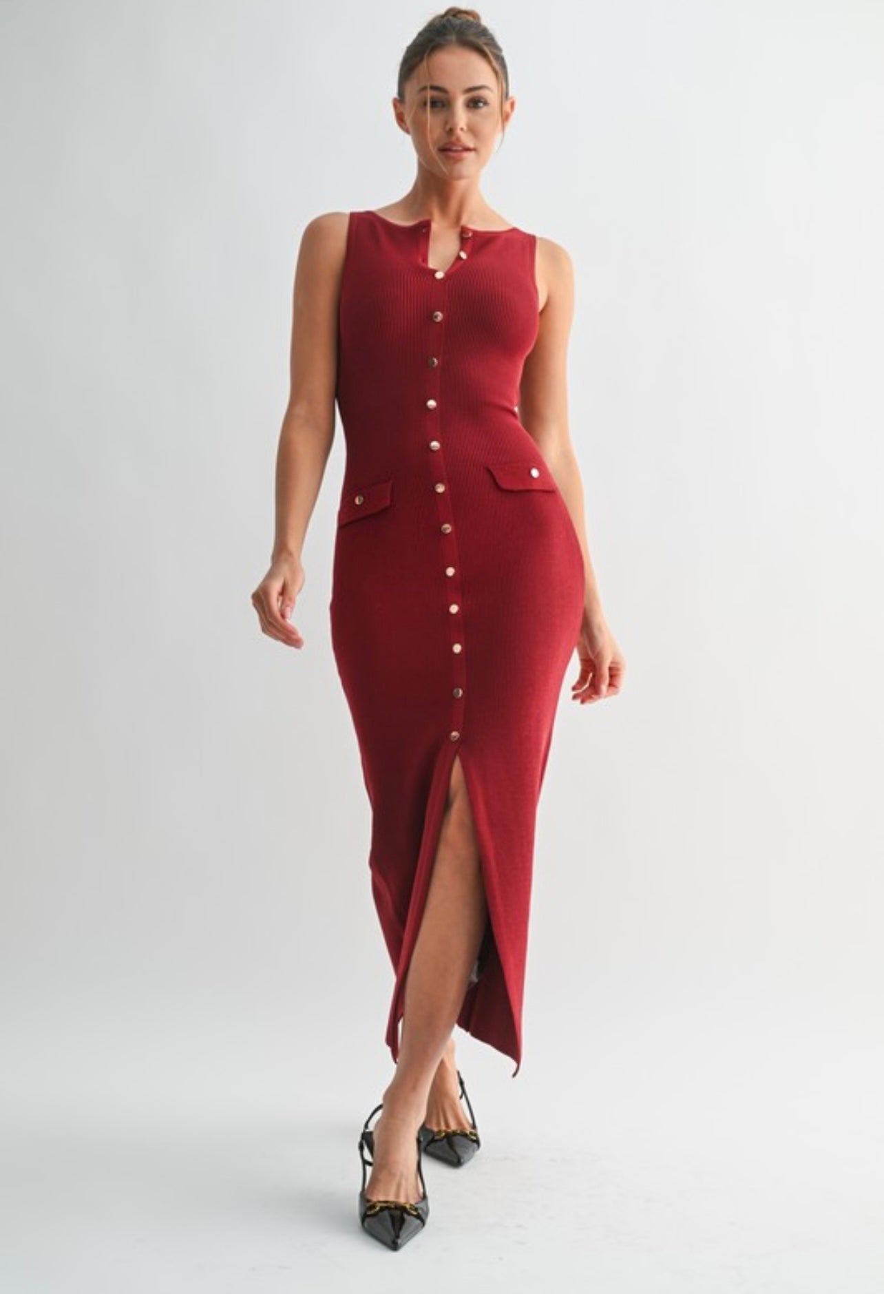 Button Theory Knit Midi