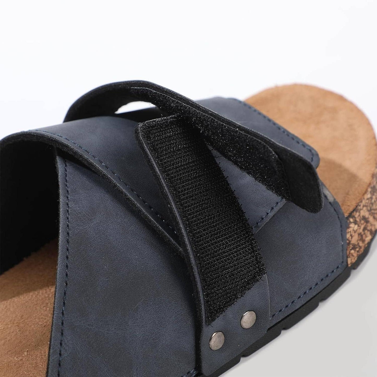 Stylish Flat Sandals for Men - Adjustable Strap, Suede Cover