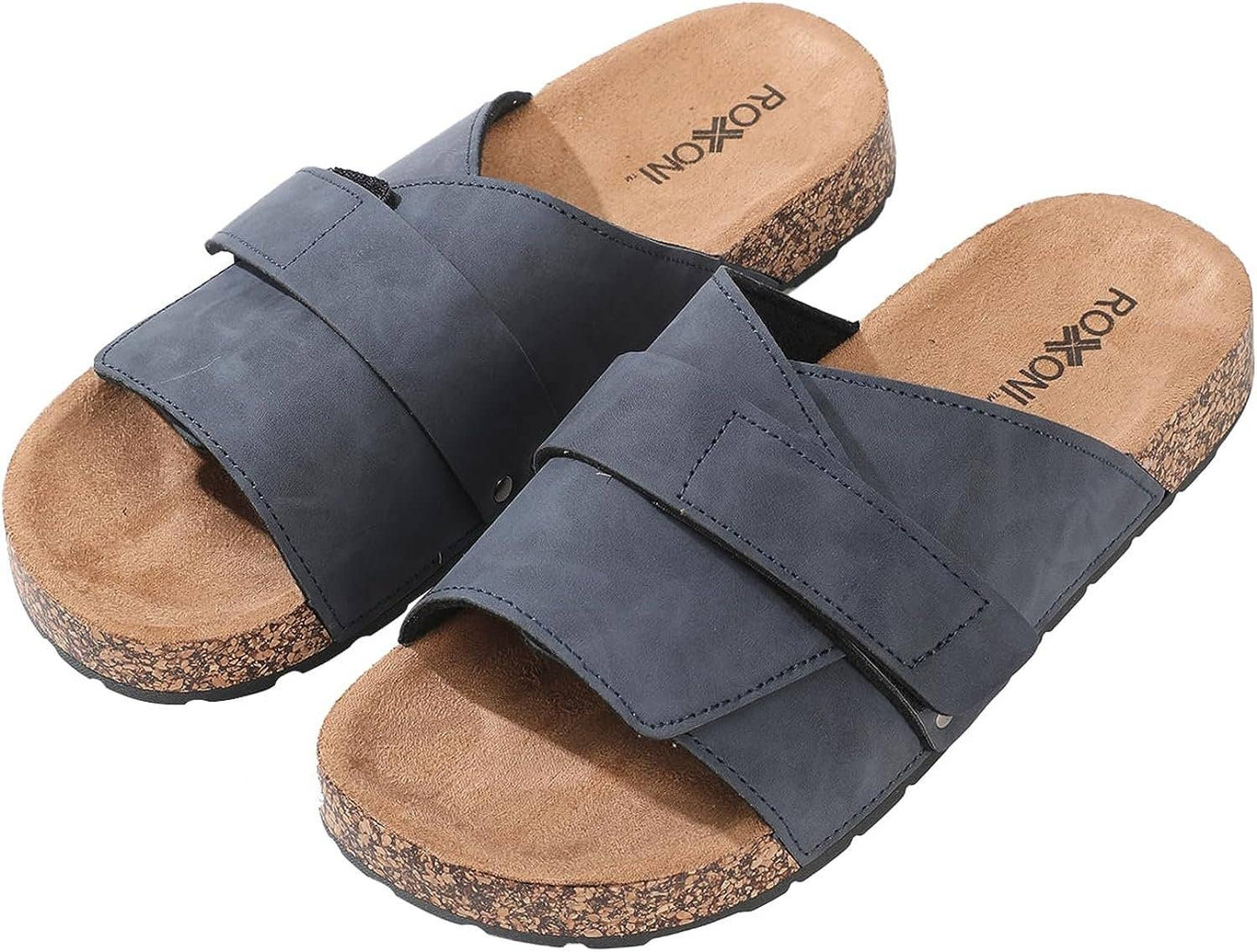 Stylish Flat Sandals for Men - Adjustable Strap, Suede Cover